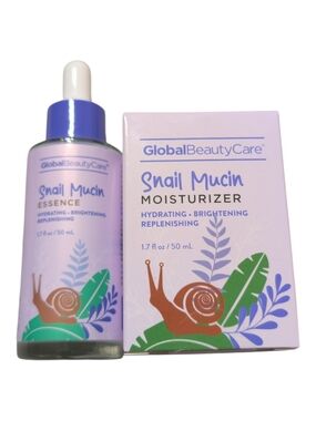 GlobalBeautyCare Snail Mucin Serum & Moisturizer Hydrating Cream Set Of 2